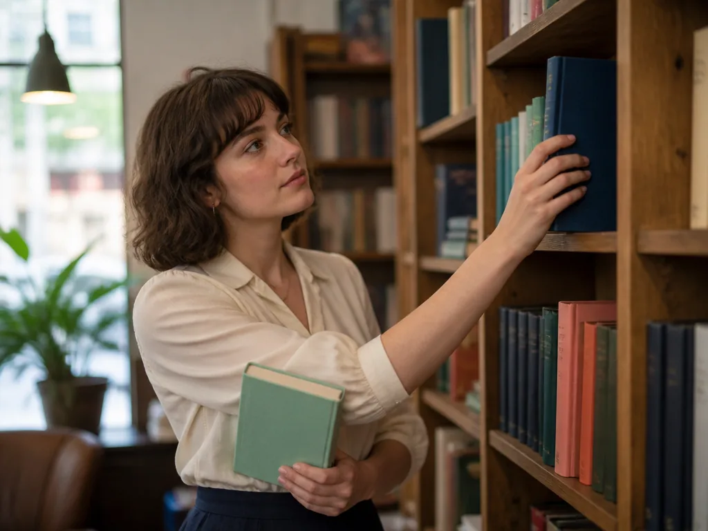 Une porte entre des livres s'ouvre sur un entremonde de fantasy
